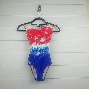 🏈 Op 1-Pc Red/White/Blue Swimsuit Size 3/5